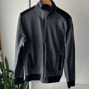 Banana Republic Gray Zip Up cotton Sweater S